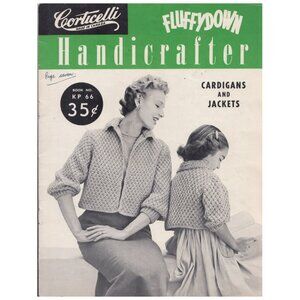 Vintage 50s Knitting Patterns Corticelli KP 66 Women and Girls Fashions